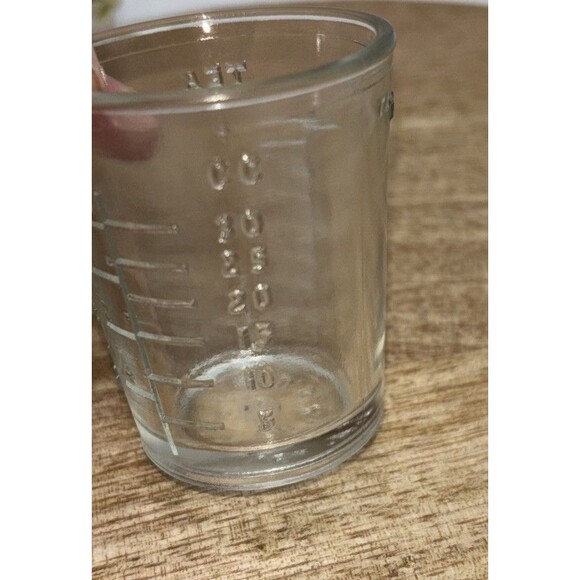 VTG Armstrong Cork Co Glass Medicine Dose Measuring OZ CC TSP TBSP -USA- Shot - Picture 10 of 11